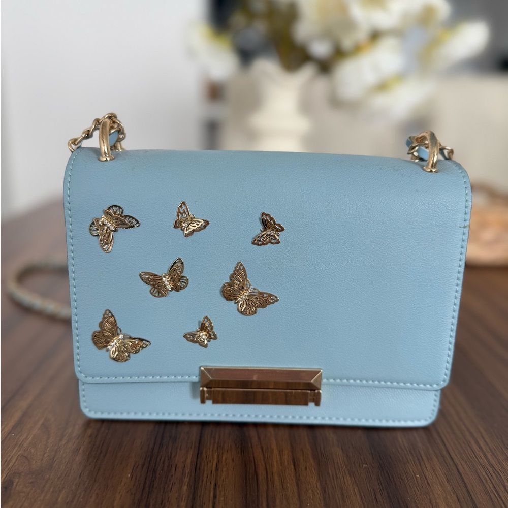 Aldo Blue Butterfly Embellished Women's Bag